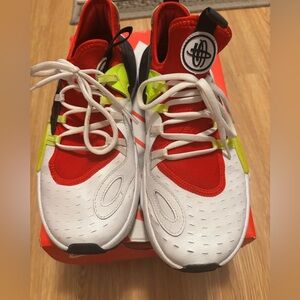 Nike Red, White, and Neon Green Sneakers